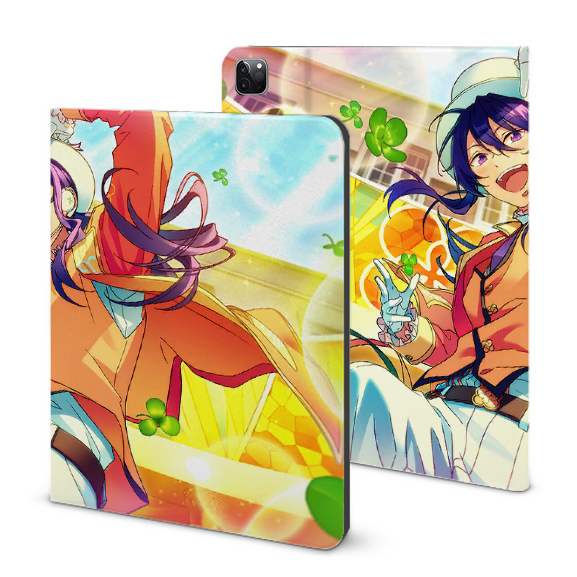 （画像用） あんさんぶるスターズ! Ensemble Stars IPad ケース ブック型 PUレザー TPU 耐衝撃 軽量 薄型 ペン収納なし 全面保護 IPad 各モデル対応